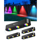 Solar Fence RGB Lights With 9 Light Colors