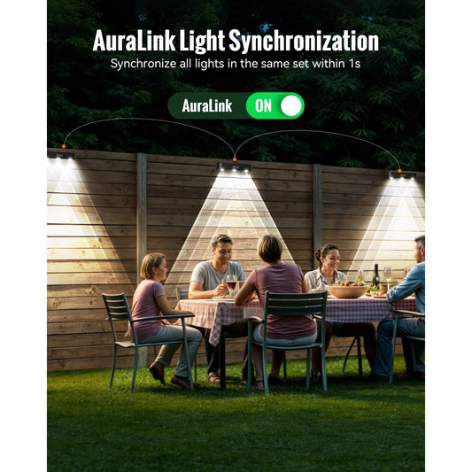 Solar Fence RGB Lights With 9 Light Colors