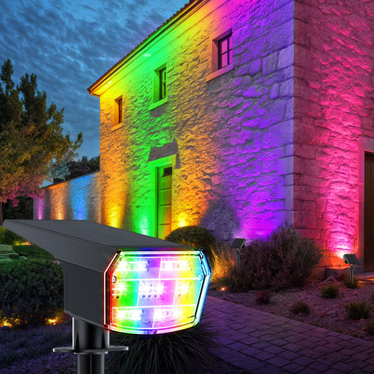Solar 6 - Pack Spot Light With 7 Light Colors - FabStyl