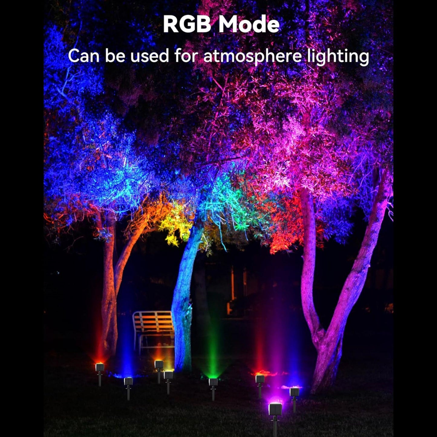 Solar 6 - Pack Spot Light With 7 Light Colors - FabStyl