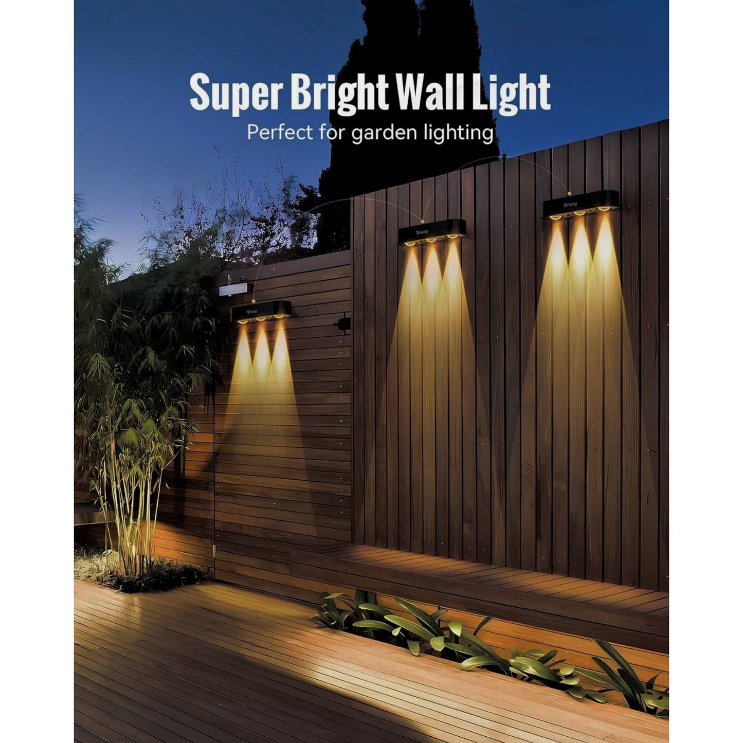 Solar Fence RGB Lights With 9 Light Colors - FabStyl