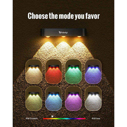 Solar Fence RGB Lights With 9 Light Colors - FabStyl