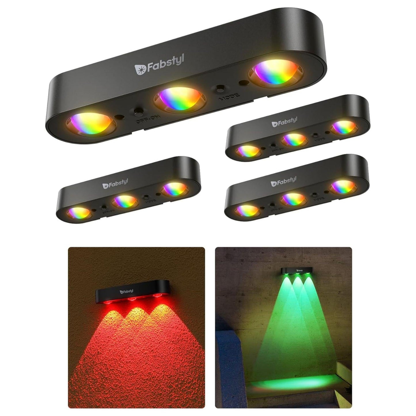 Solar Fence RGB Lights With 9 Light Colors - FabStyl