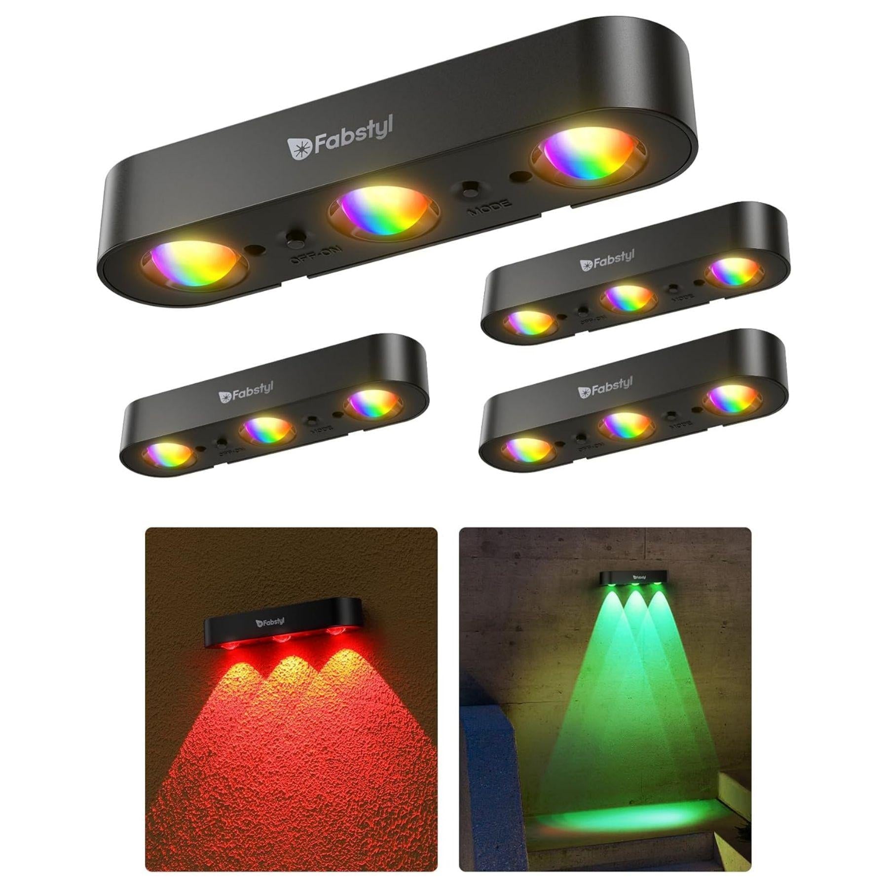 Solar Fence RGB Lights With 9 Light Colors - FabStyl