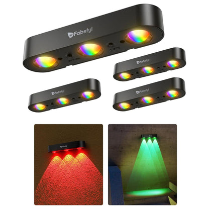Solar Fence RGB Lights With 9 Light Colors - FabStyl
