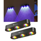 Solar Fence RGB Lights With 9 Light Colors