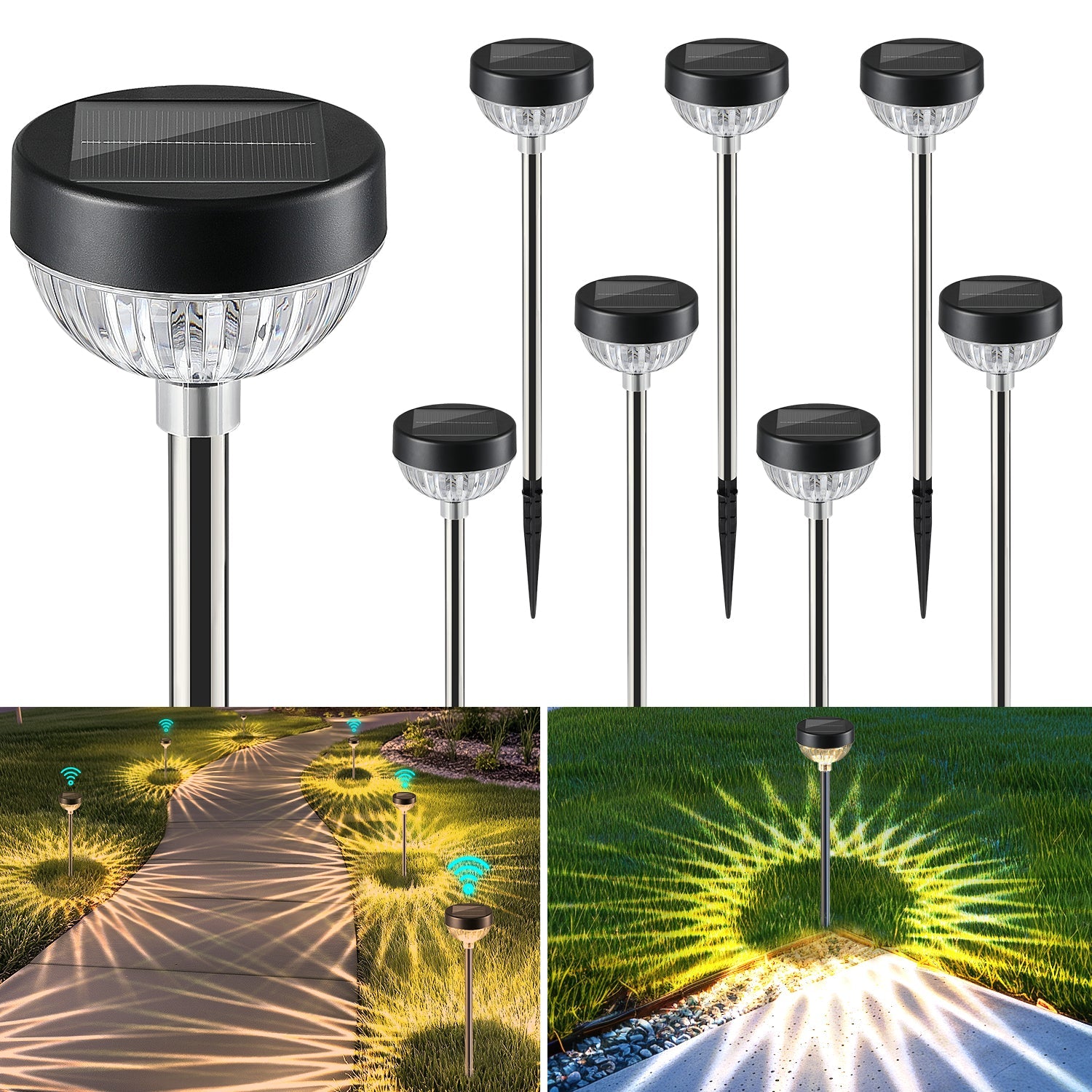 Solar Pathway Light With 8 Lighting Colors - FabStyl
