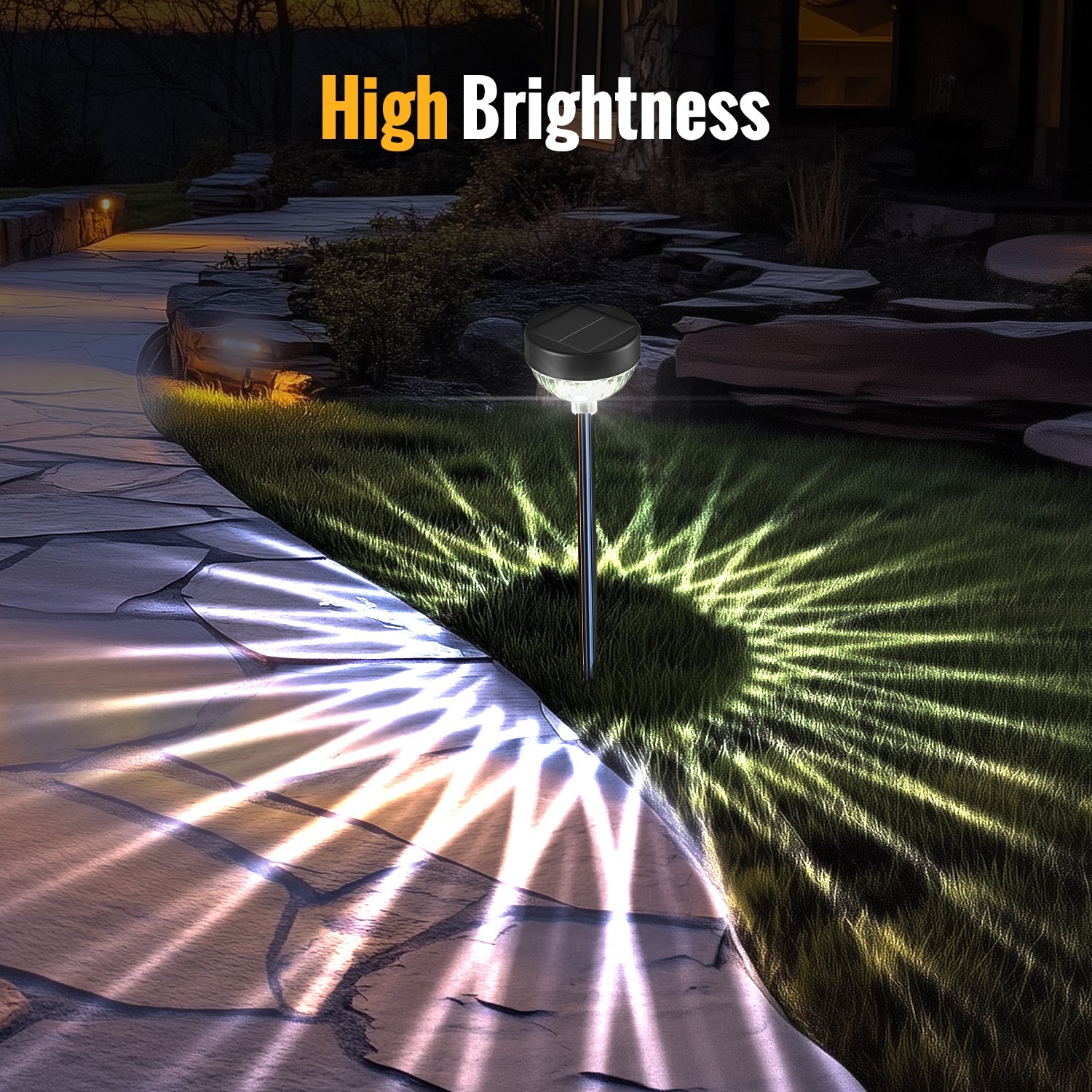 Solar Pathway Light With 8 Lighting Colors - FabStyl