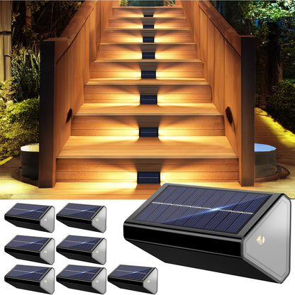 Solar Step Stair Lights With 2 Light Colors - FabStyl