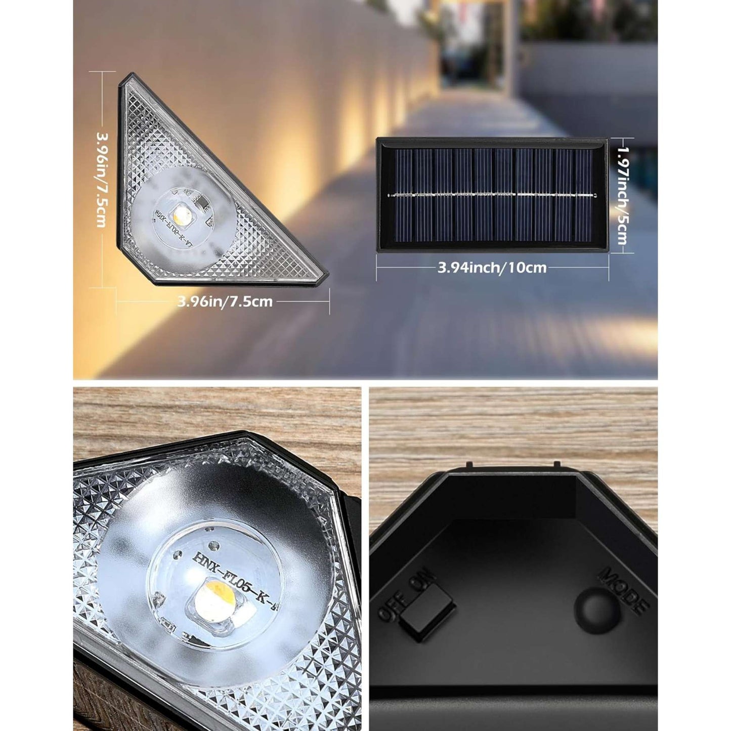 Solar Step Stair Lights With 8 Light Colors - FabStyl