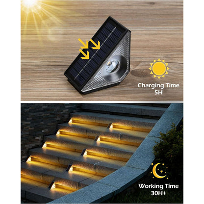 Solar Step Stair Lights With 8 Light Colors - FabStyl