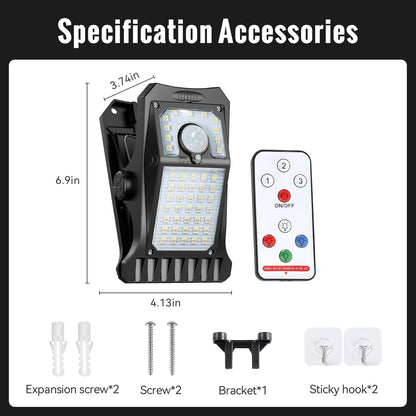 Solar & USB Charging Clip Light With 4 Light Colors - FabStyl