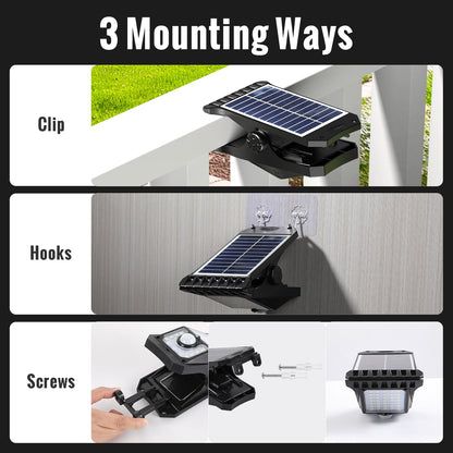 Solar & USB Charging Clip Light With 4 Light Colors - FabStyl