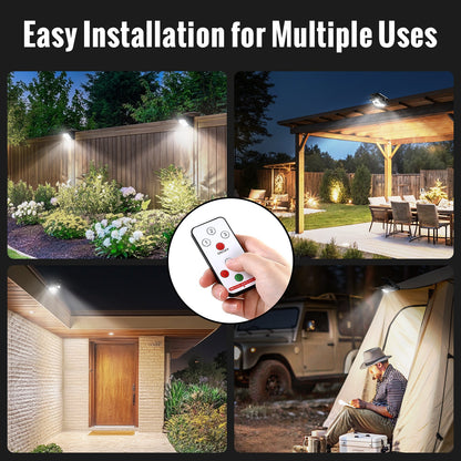 Solar & USB Charging Clip Light With 4 Light Colors - FabStyl